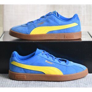 New! Size: 3 Big Kid | Puma Court Bluebird Sneaker | Blue/Yellow | Unisex